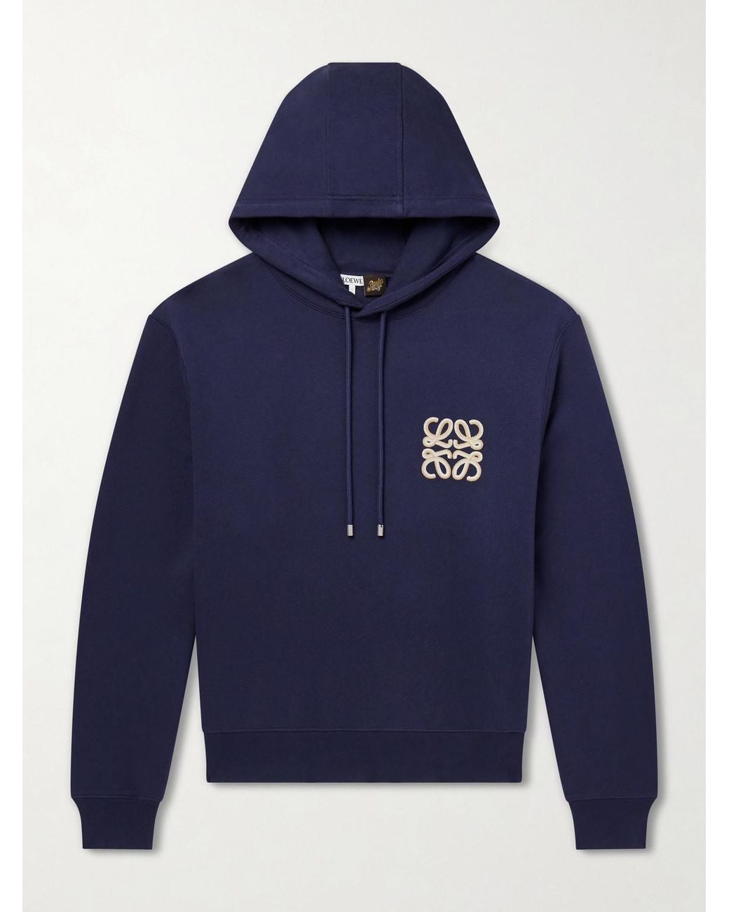Loewe Blue Paula's Ibiza Anagram-embroidered Cotton-jersey Hoodie for men