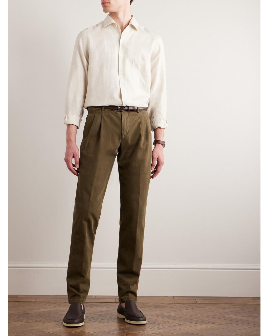 Loro Piana Natural Arizona Linen Shirt for men