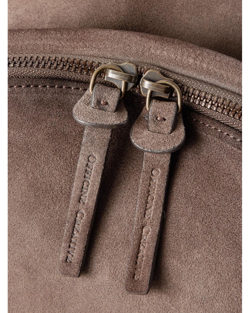 Officine Creative Brown Oc 001 Suede Backpack for men