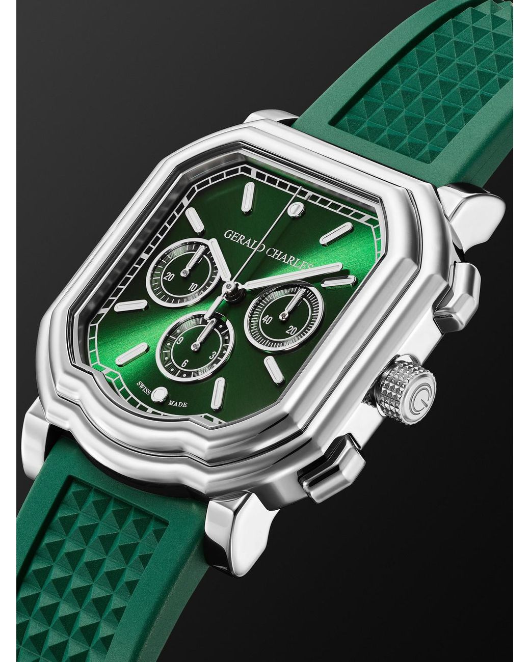 Gerald Charles Green Maestro 3.0 Automatic Chronograph Stainless Steel Watch, Ref. Gc3.0-A-02 for men