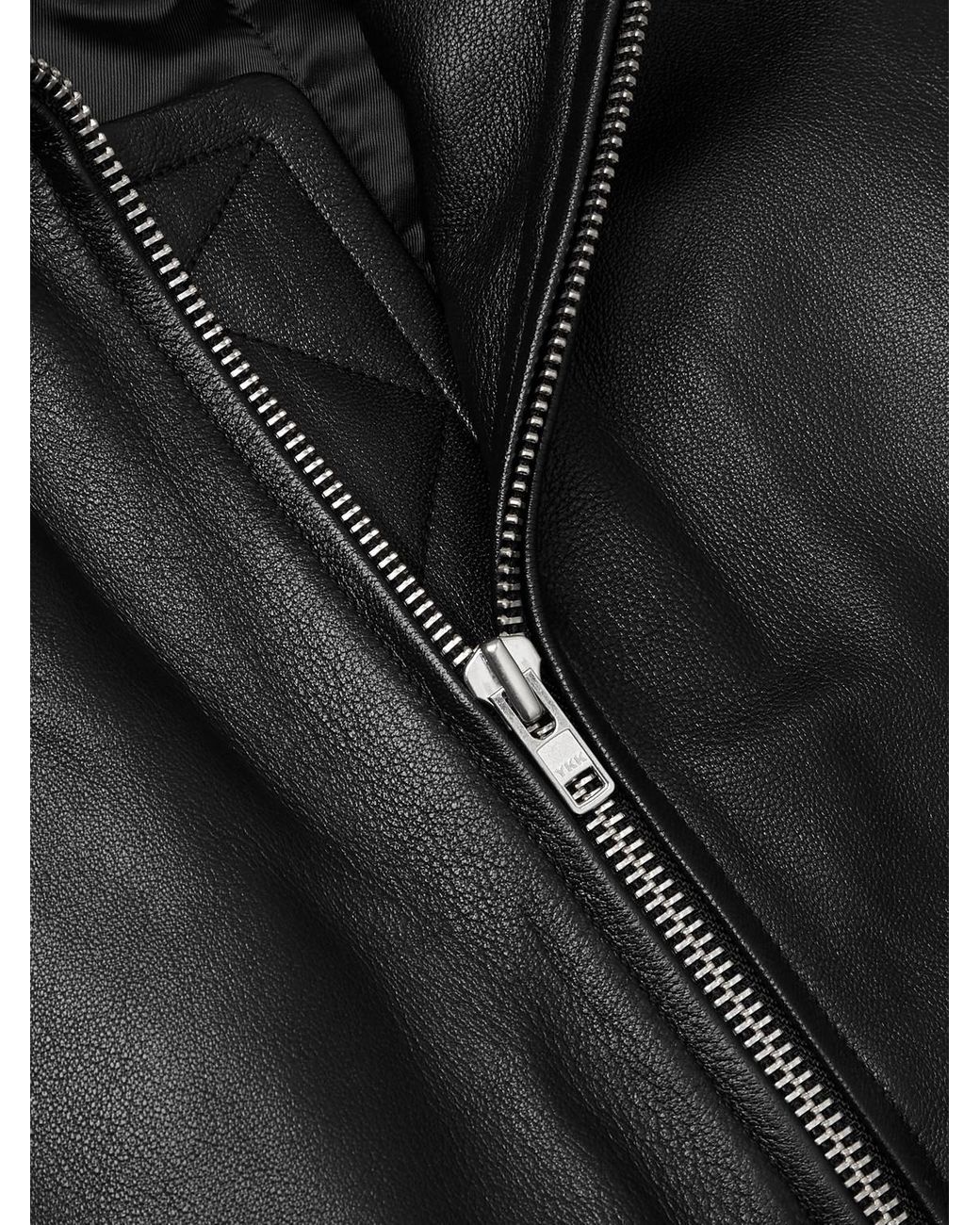 Agolde Black Chadwick Full-Grain Leather Jacket for men