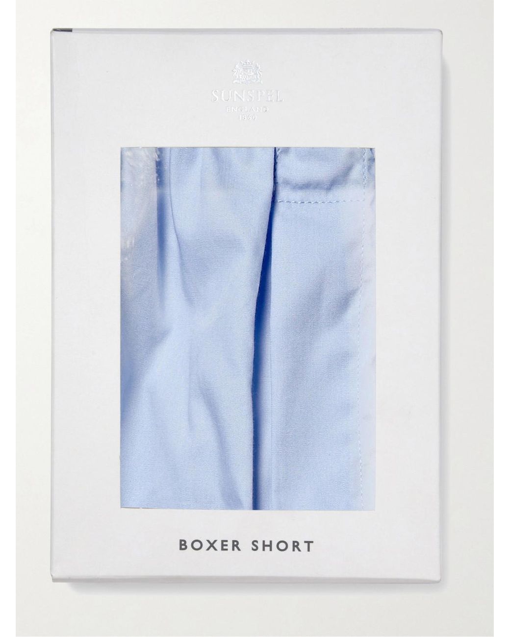 Cotton Boxer Shorts di Sunspel in Blue da Uomo
