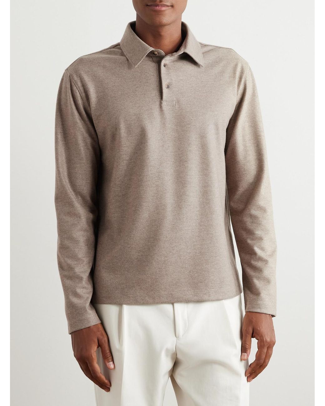 Loro Piana Natural Cashmere Polo Shirt for men