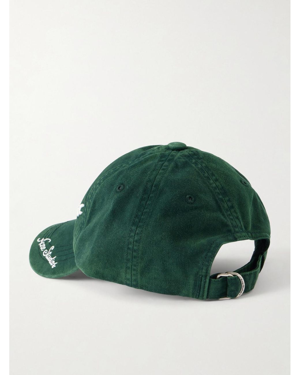 Acne Green Carliy Venice Logo-Embroidered Cotton Cap for men