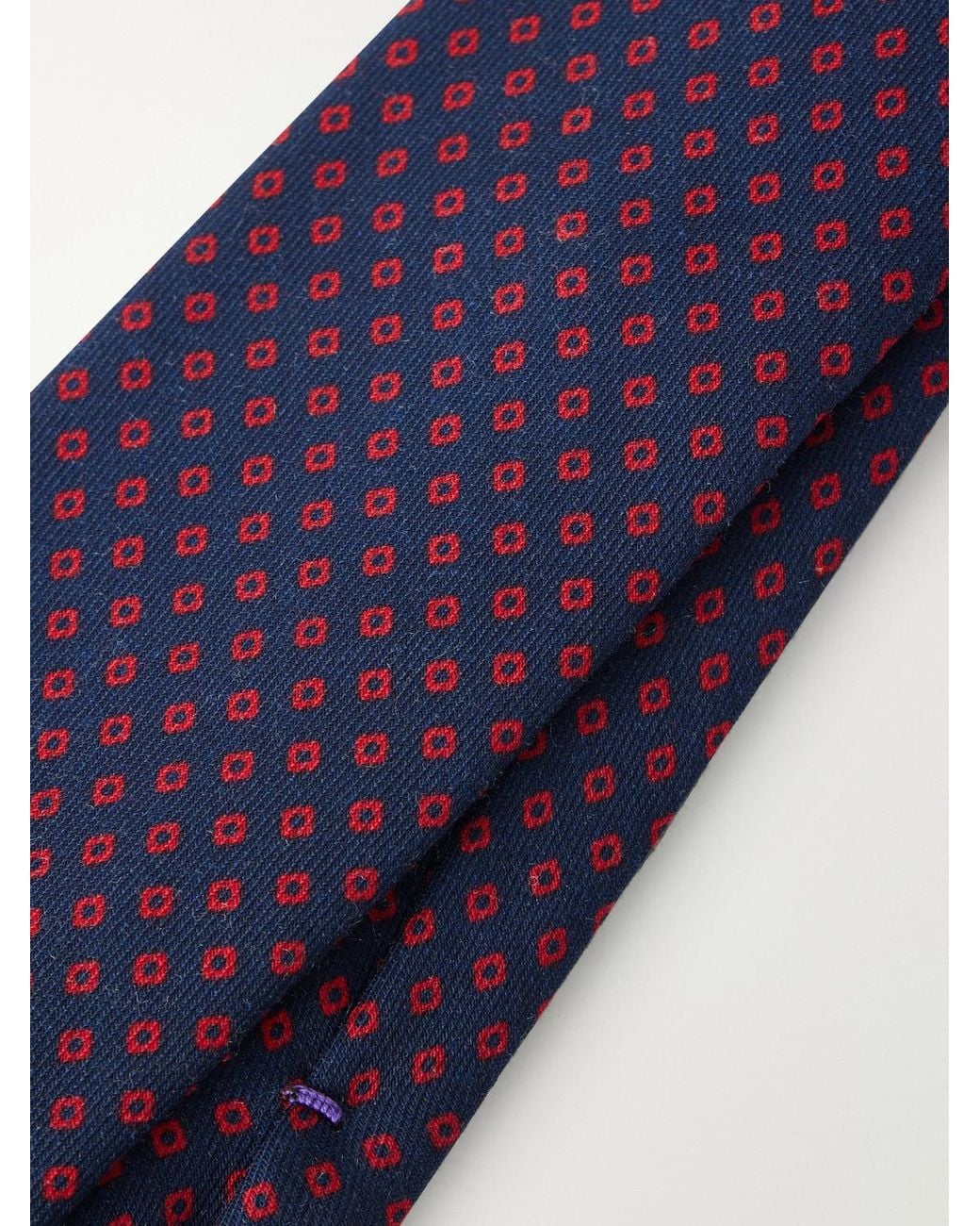 J. Mueser Purple 7Cm Diamond-Jacquard Wool Tie for men