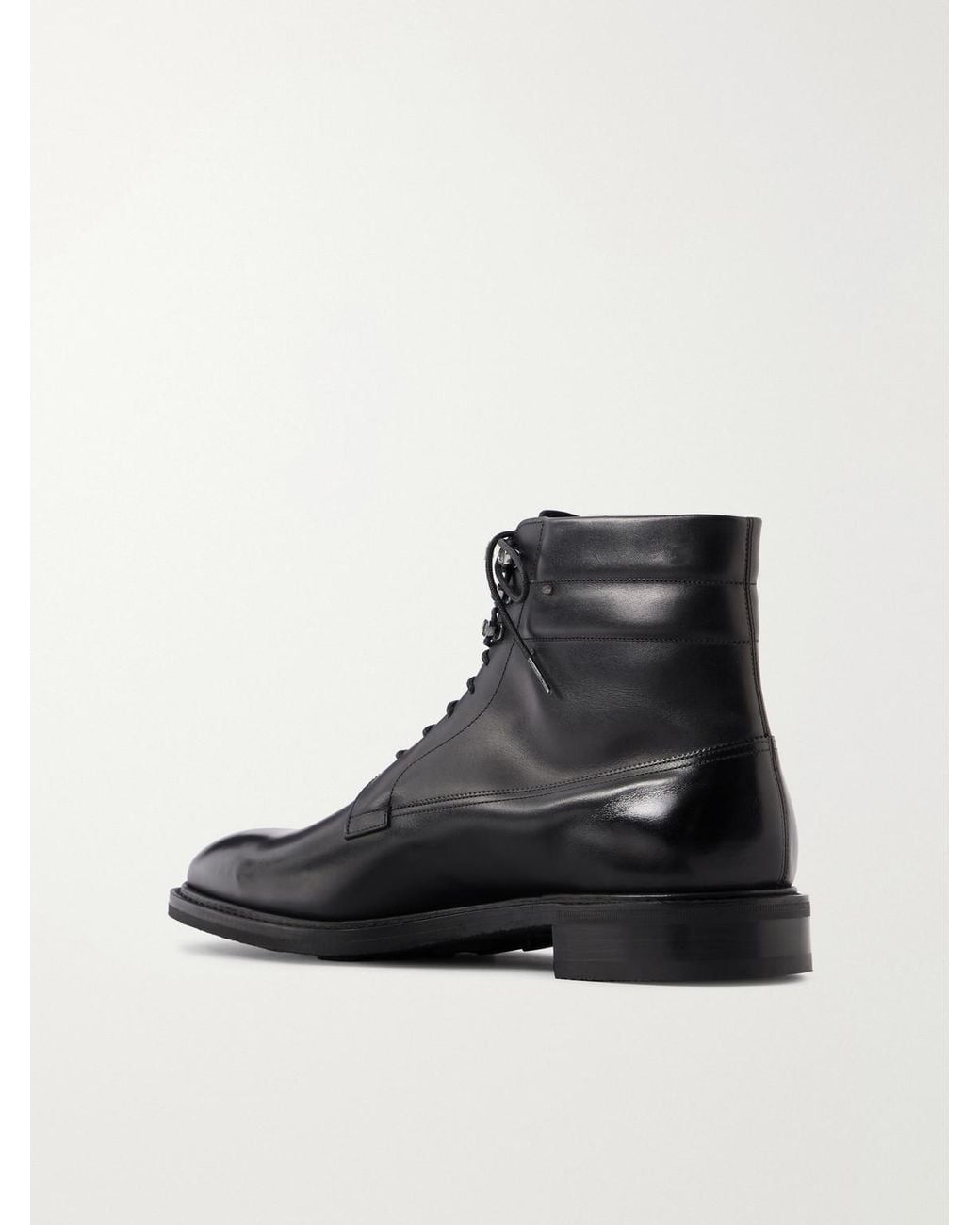 John Lobb Black Alder Leather Boots for men