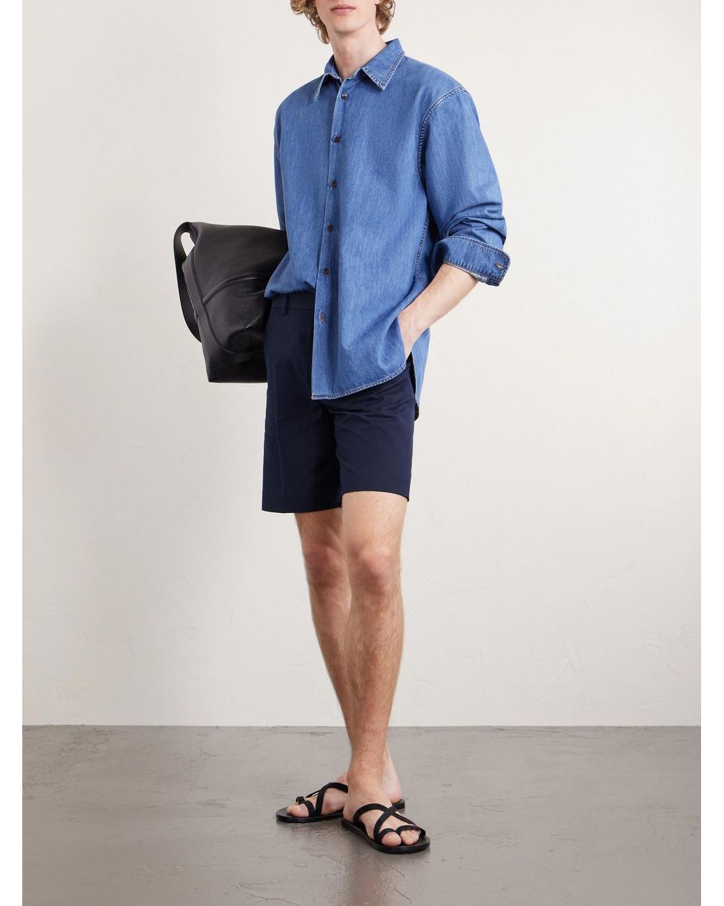 Dries Van Noten Blue Denim Shirt for men