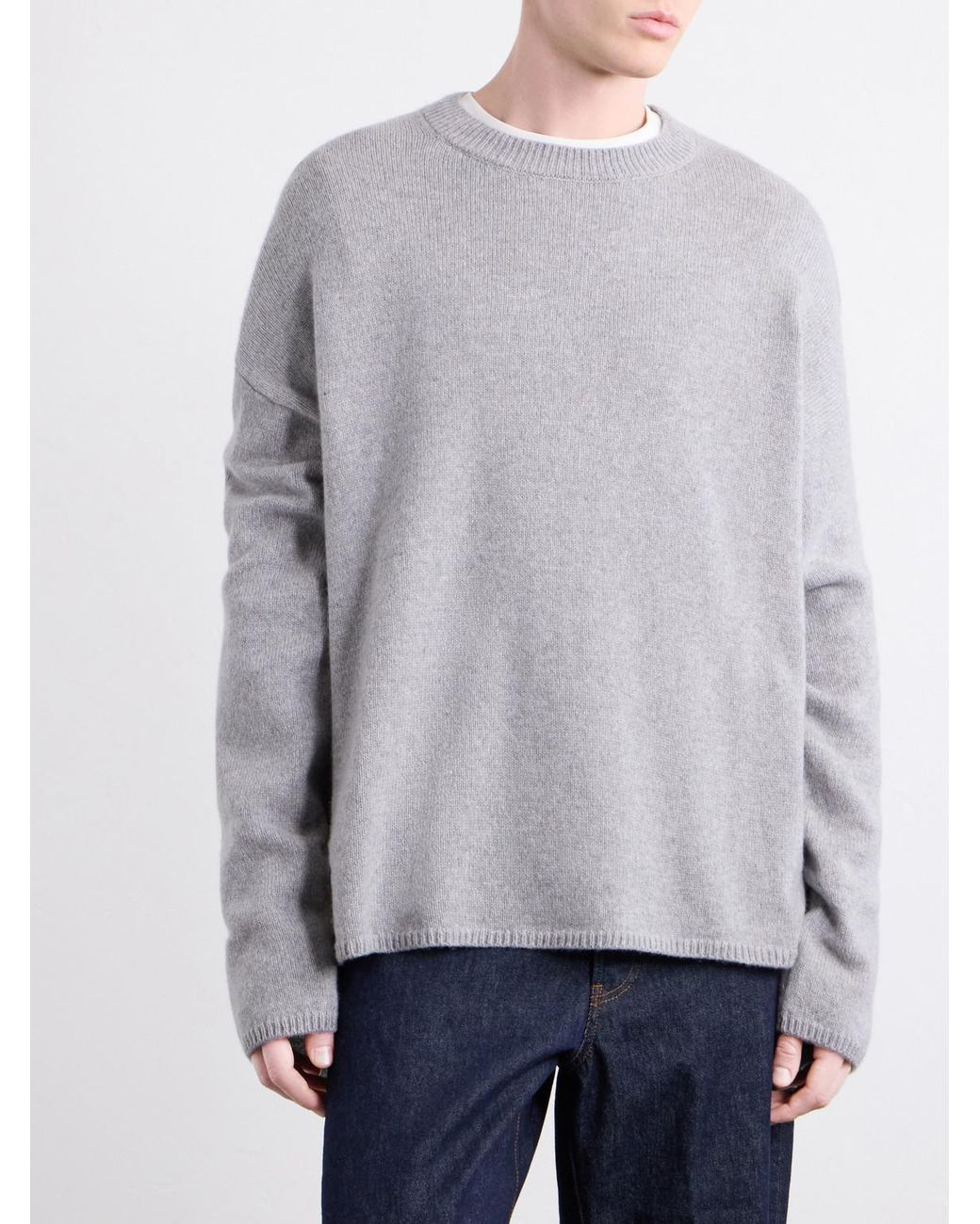 The Elder Statesman Gray Dume Brushed-cashmere Sweater for men