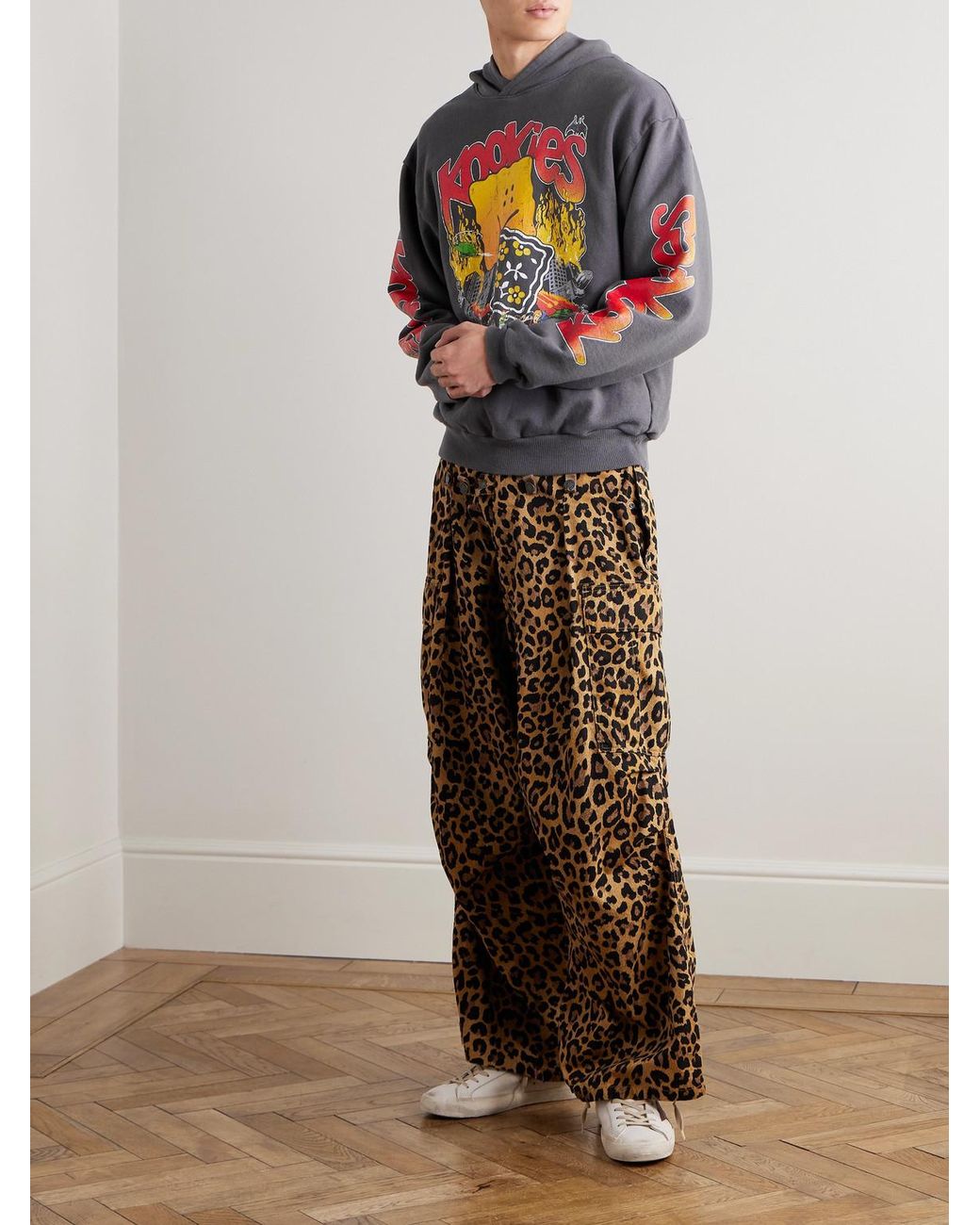 Kapital Gray Buster Peckish Rainbowy Printed Cotton-Jersey Hoodie for men