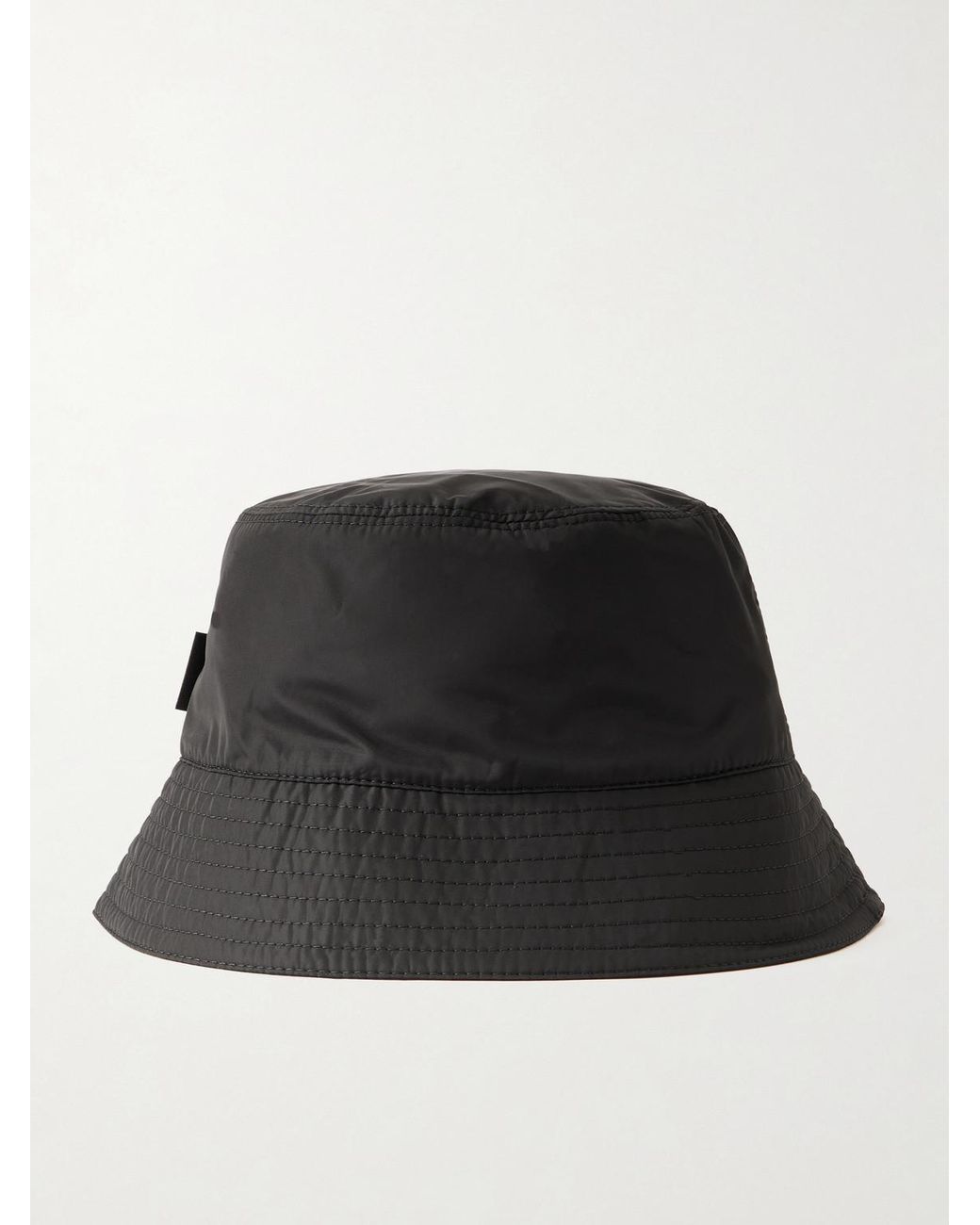 Saint Laurent Black Recycled Shell Bucket Hat for men
