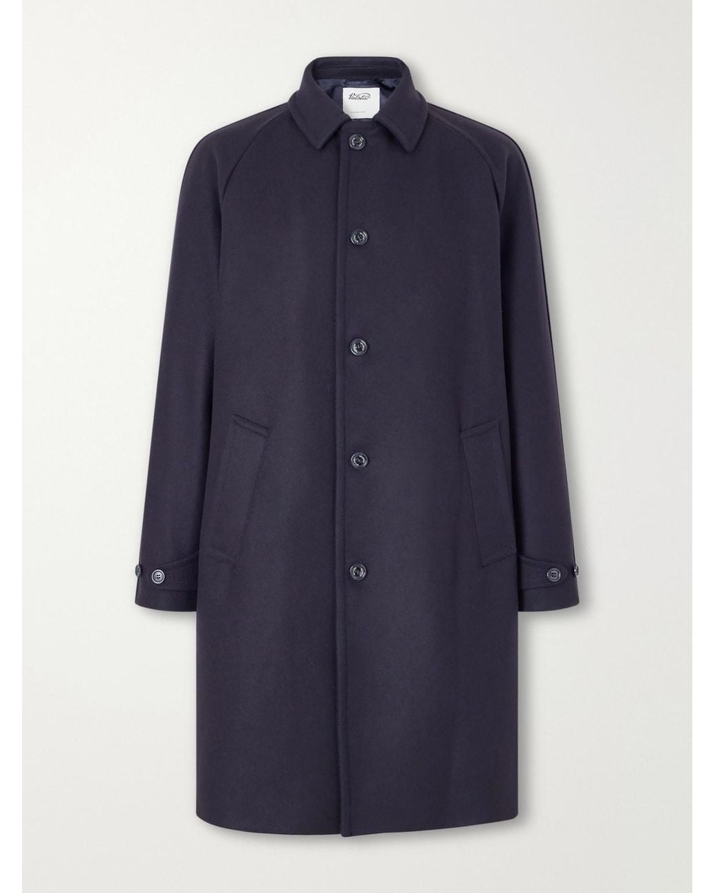 Valstar Blue Vittorio Wool-Blend Felt Coat for men