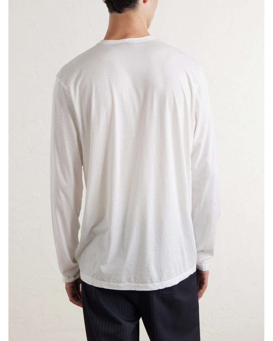 James Perse White Lotus Slim-Fit Cotton-Jersey T-Shirt for men