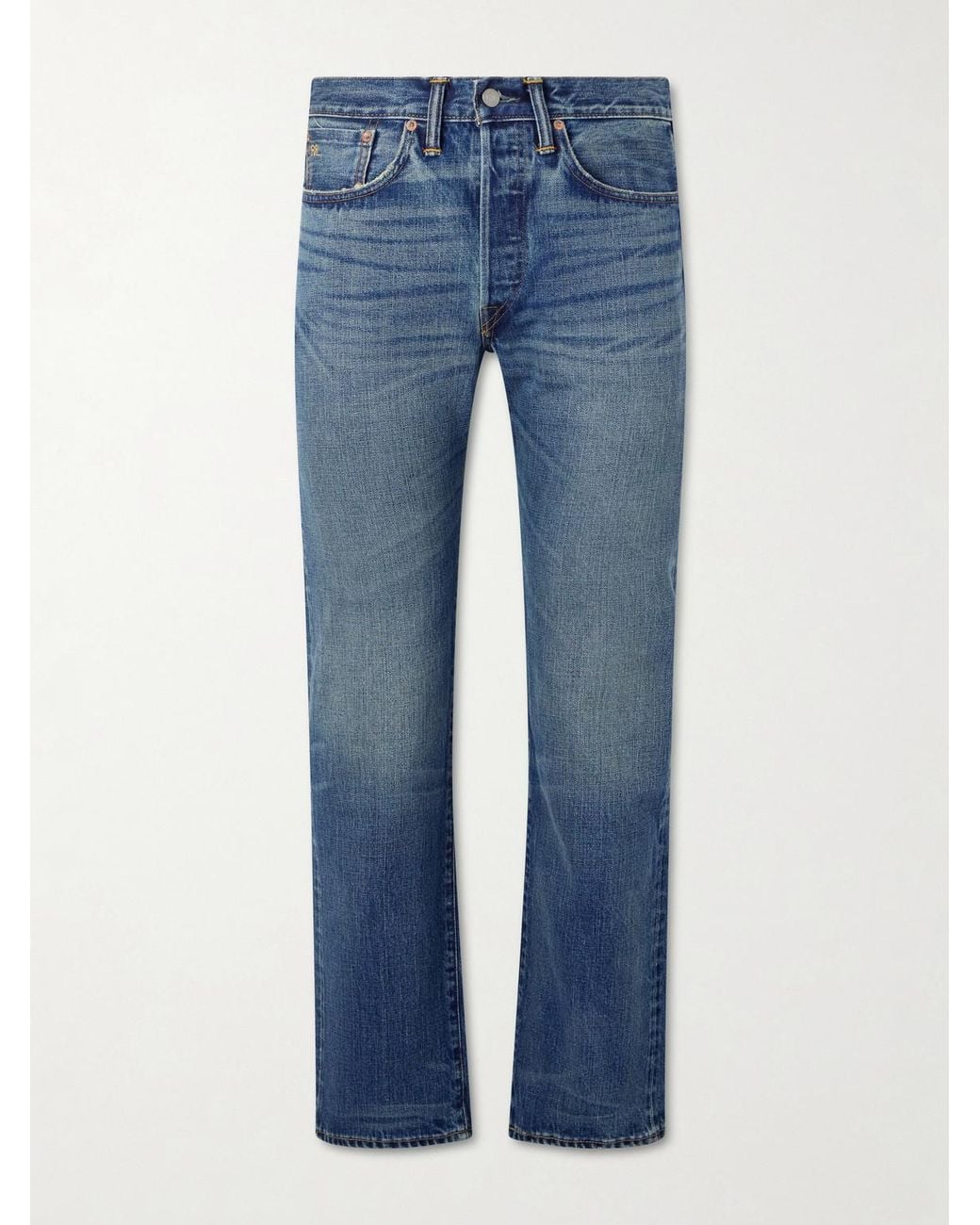 RRL Blue Straight-leg Jeans for men