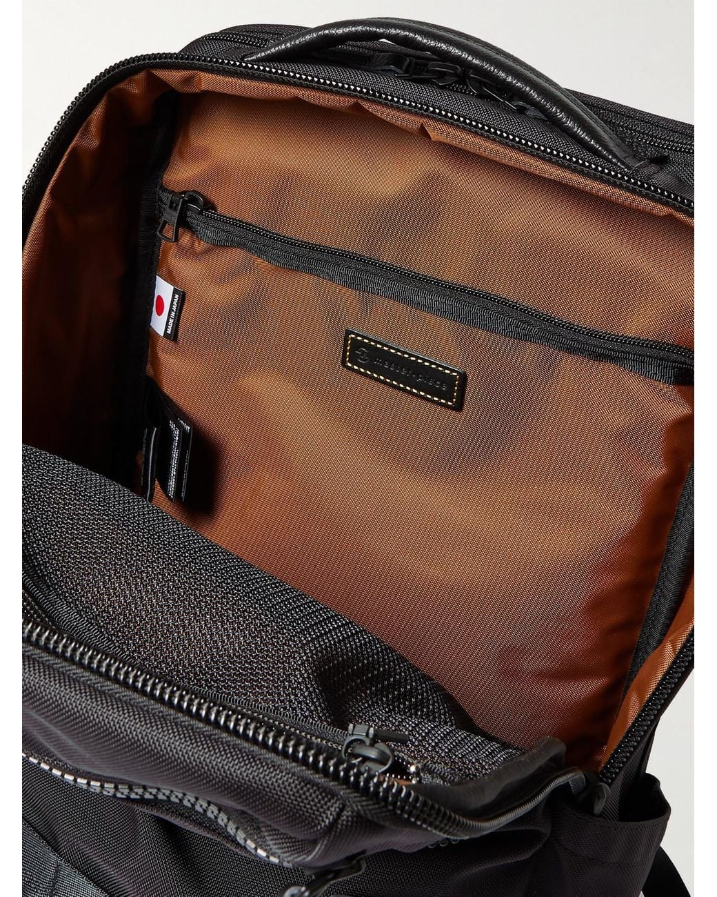 Master Piece Black Rise Ver.2 Leather-Trimmed Mastertex-09 Backpack for men
