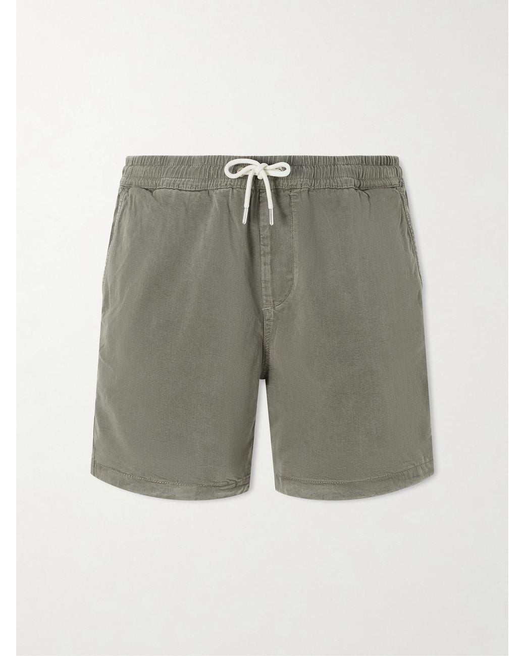 NN07 Gray Gregor Straight-Leg Tencel Lyocell And Lenzing Ecovero-Blend Twill Drawstring Shorts for men