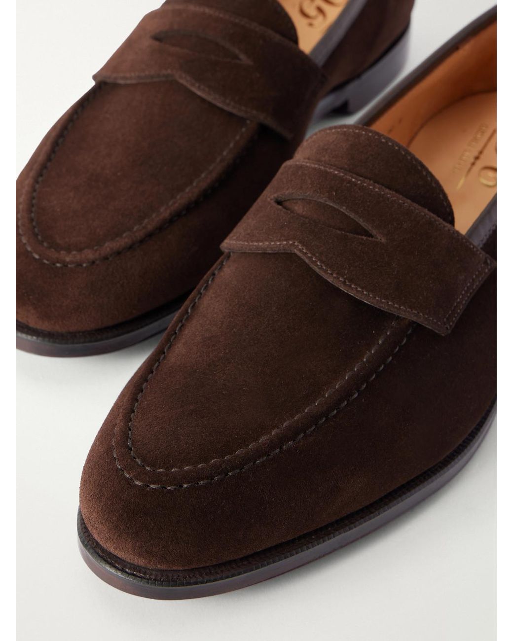 George Cleverley Brown Bradley Ii Suede Loafers for men