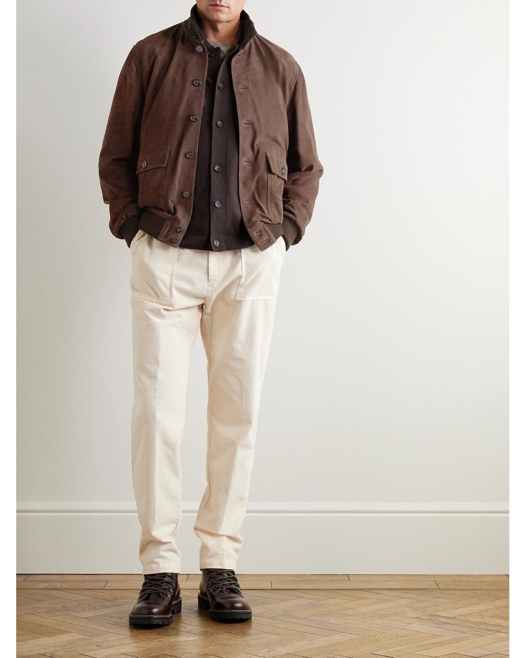 Ino Suede Jacket di Valstar in Brown da Uomo