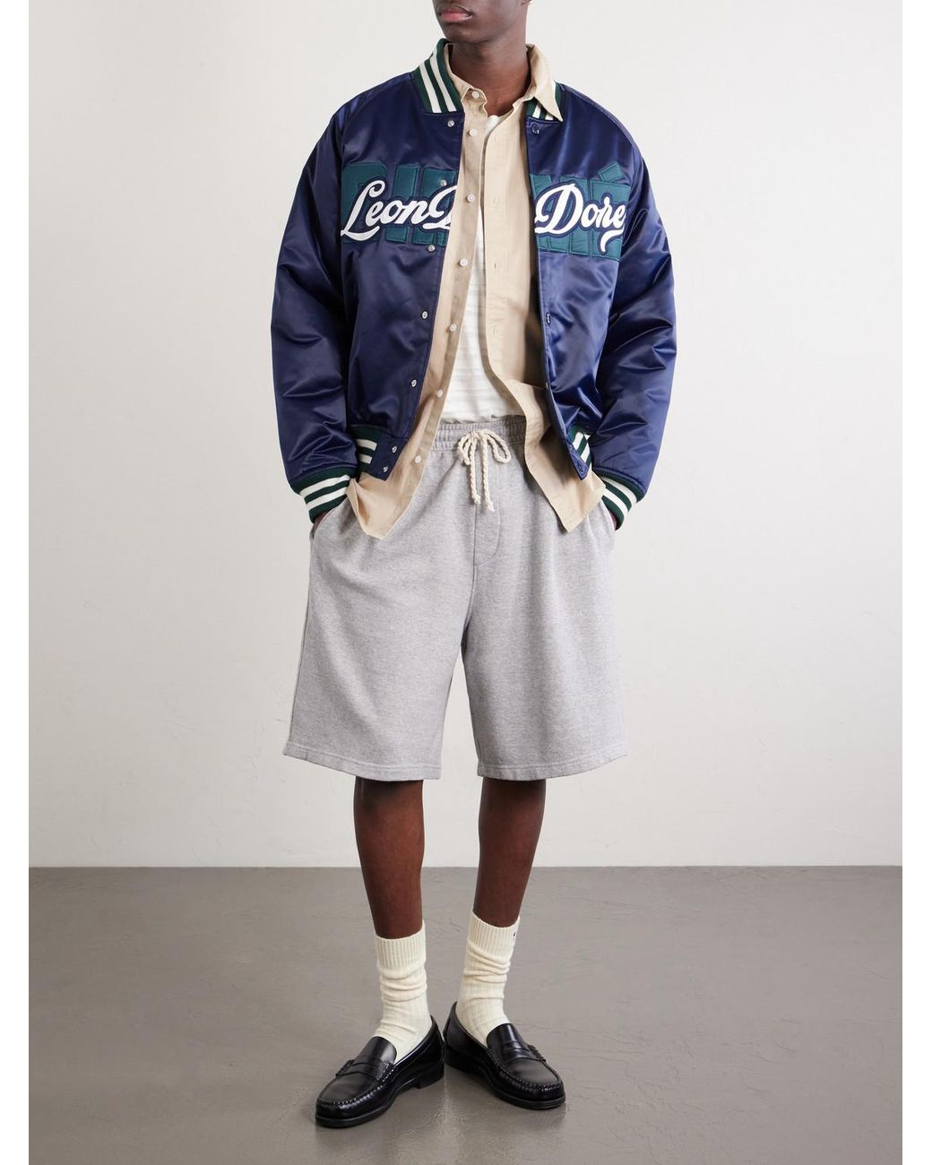 Aimé Leon Dore Natural Logo-Embroidered Cotton Shirt for men