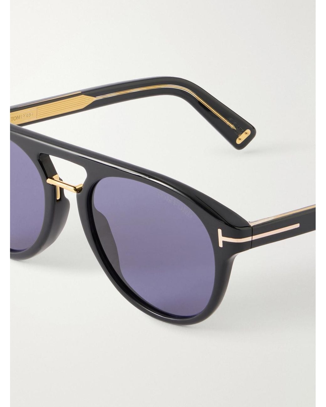 Tom Ford Blue Icon Aviator-Style Acetate Sunglasses for men