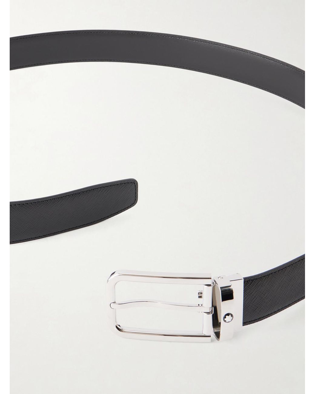 Montblanc Black 3.5Cm Sartorial Leather Belt for men