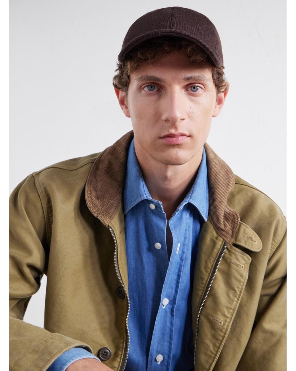 Slowear Purple Zanone Flexwool Wool-Blend Cap for men