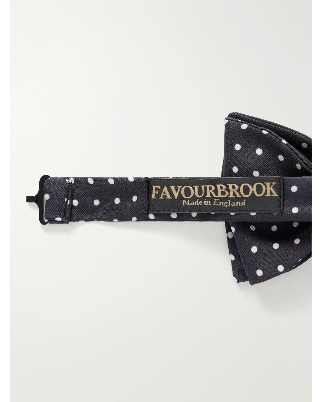 Favourbrook Blue Party Pre-Tied Polka-Dot Silk Bow Tie for men