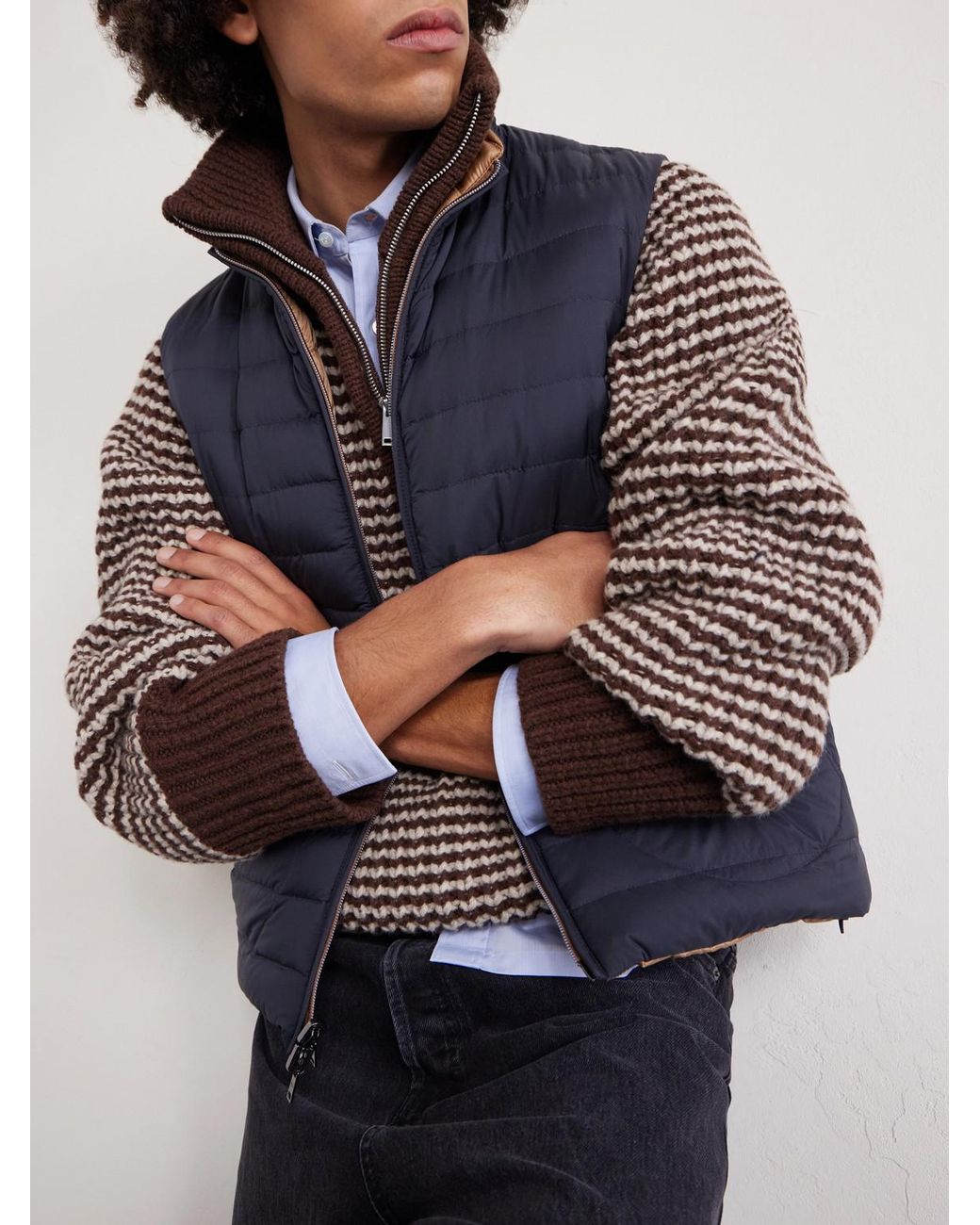 Herno Reversible Quilted Down Gilet in Blue für Herren