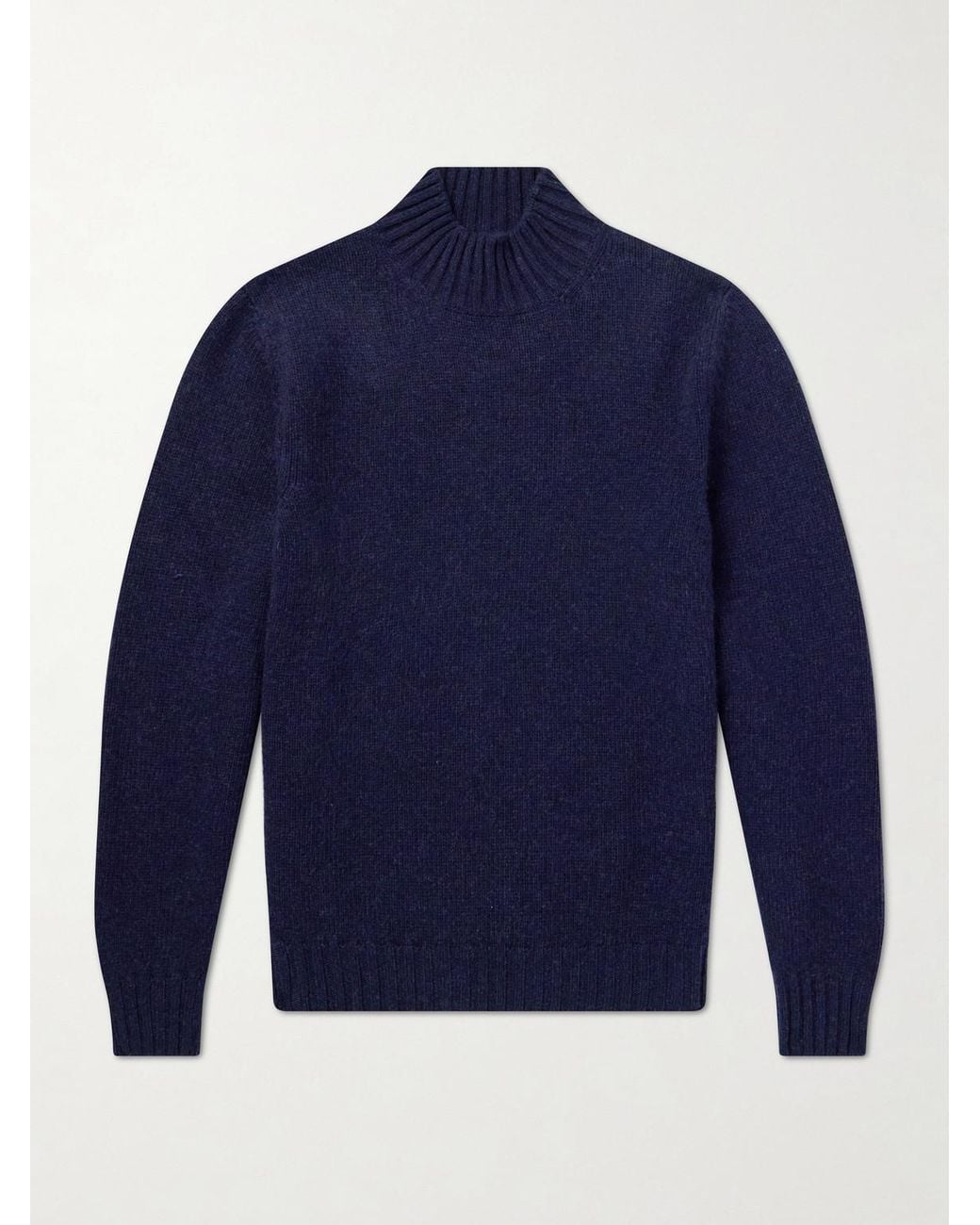 Fedeli Blue Onda Wool And Cashmere-Blend Sweater for men