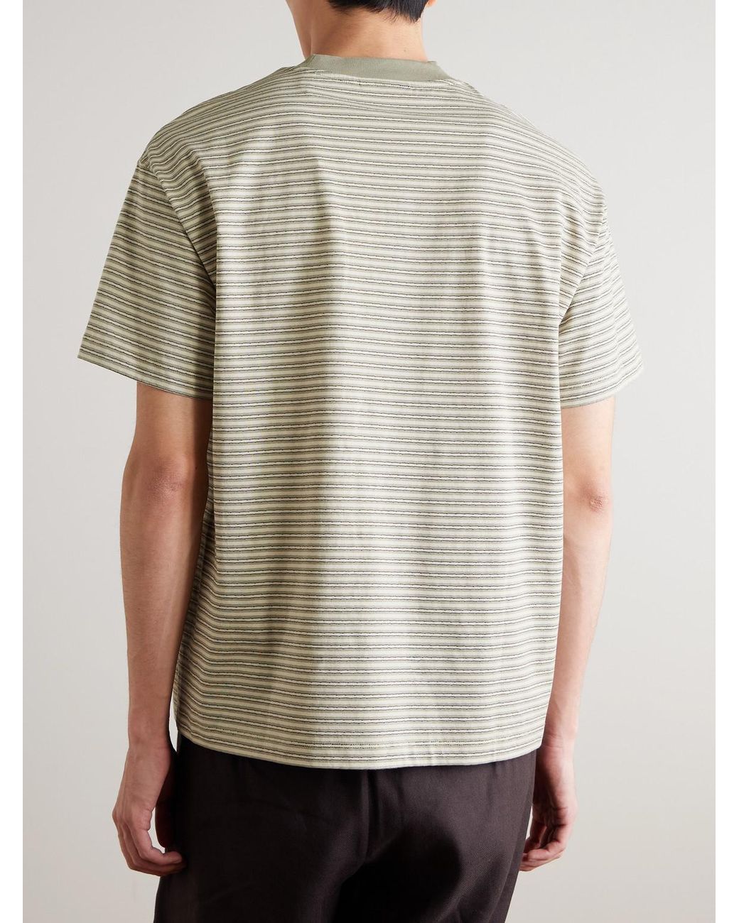 NN07 Natural Lionel 30046 Striped Organic Cotton-jersey T-shirt for men