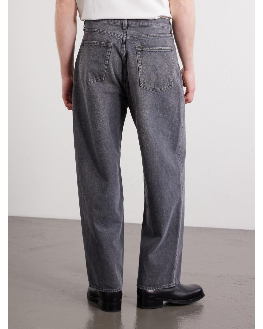 A.PRESSE Gray Wide-Leg Jeans for men
