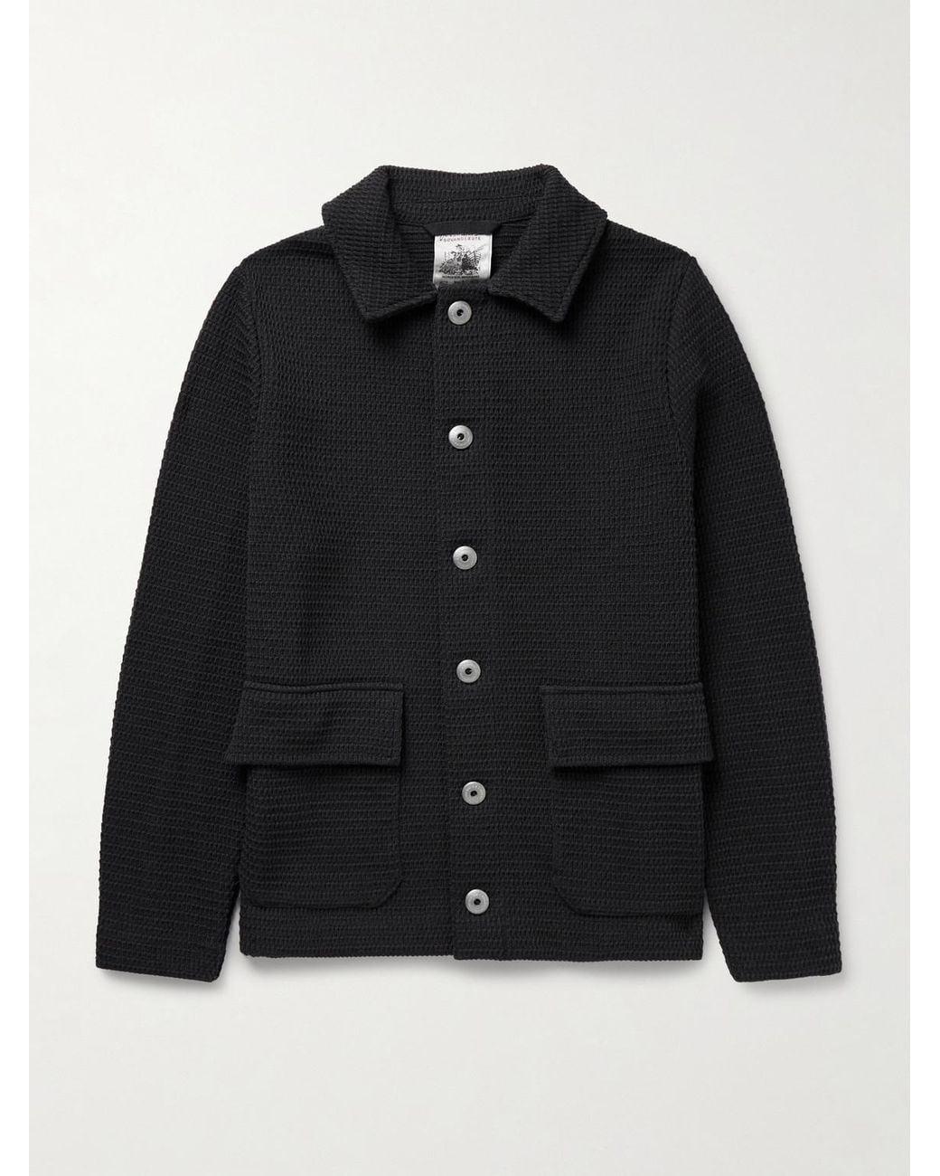 S.N.S Herning Black Radial Virgin Wool Jacket for men