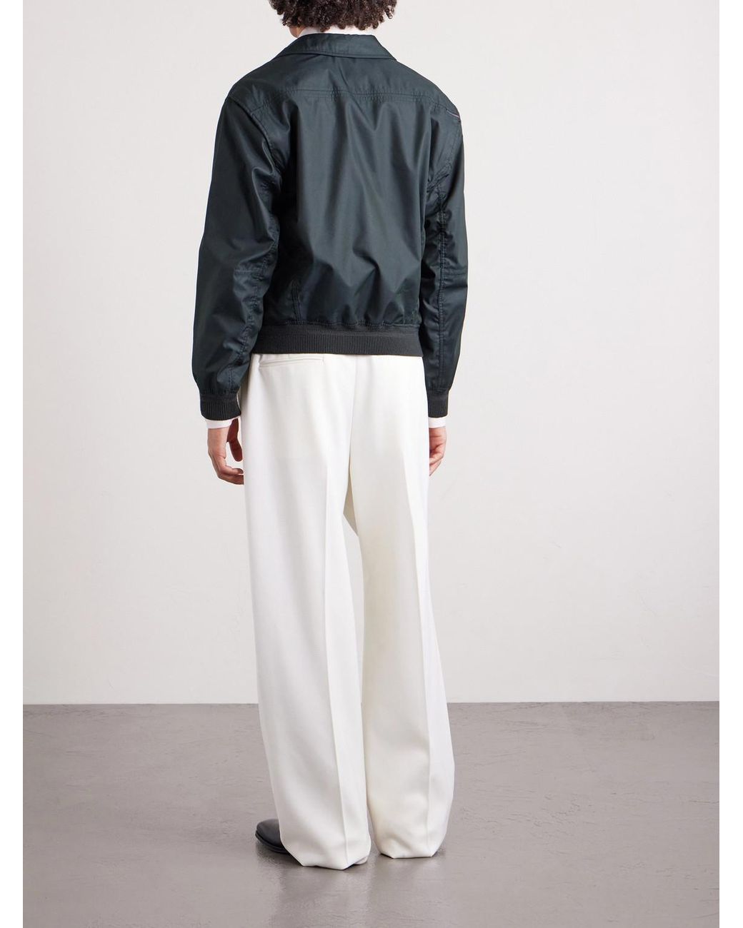 Tom Ford Green Cotton-Blend Twill Blouson Jacket for men