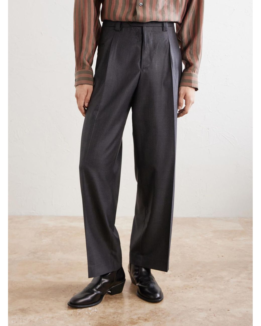 Enfants Riches Deprimes Blue Tapered Virgin-Wool Trousers for men