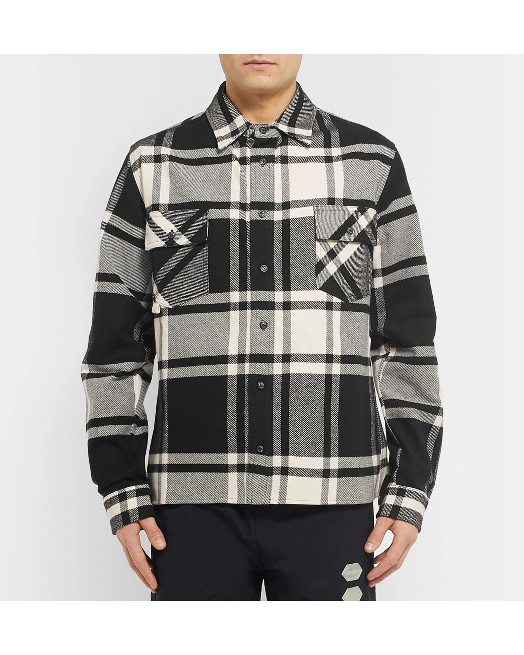 Off-White c/o Virgil Abloh Stencil Diagonals Checked Flannel Shirt