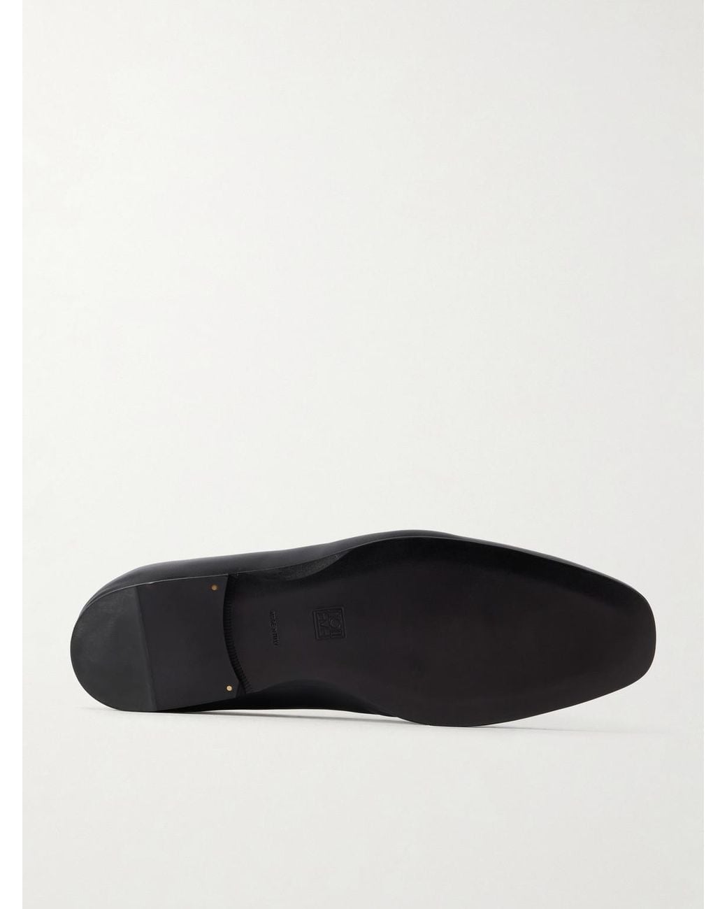 Totême Black Shearling-Lined Nappa Leather Loafers for men