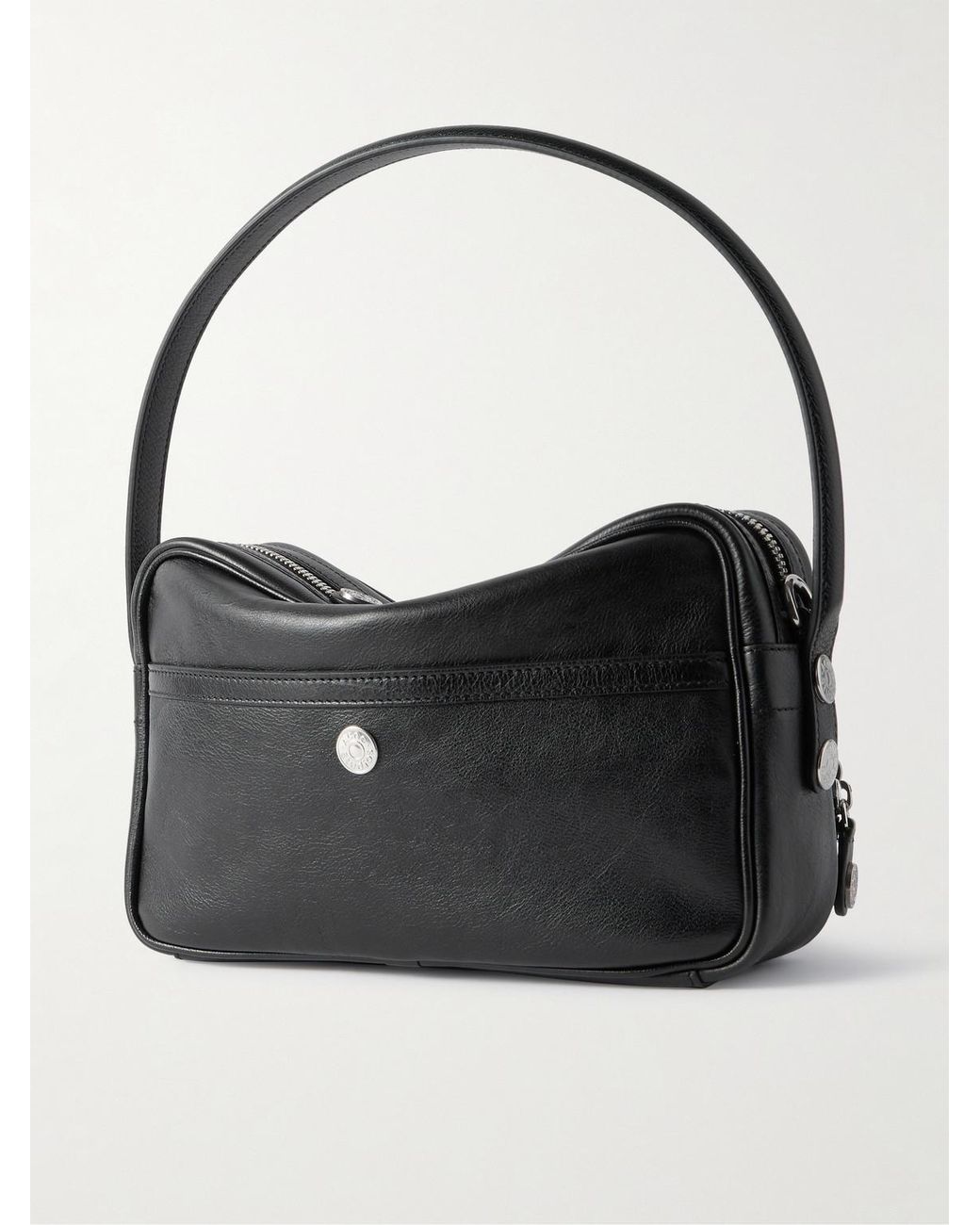 Acne Black Camero Small Textured-Leather Messenger Bag for men