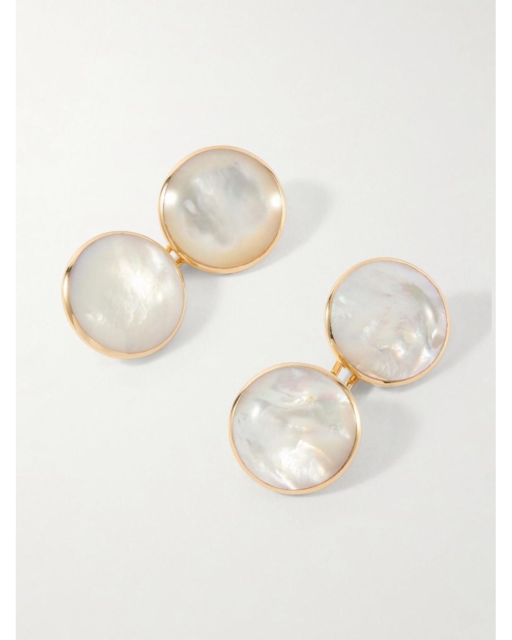 Tom Ford White 18-Karat Mother-Of-Pearl Cufflinks for men