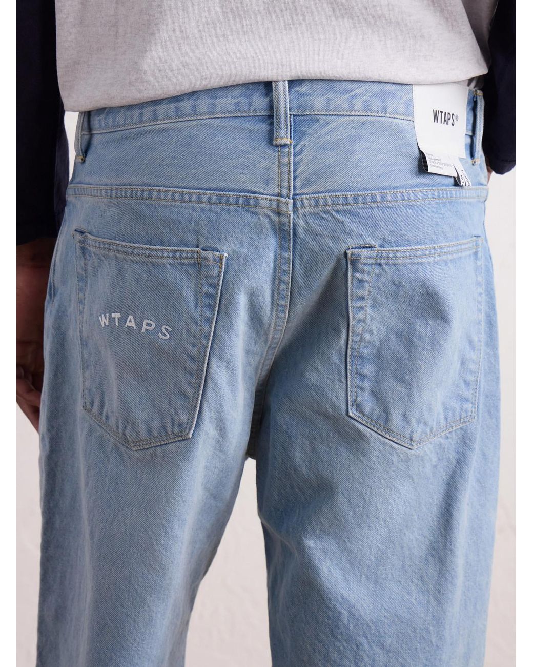 (w)taps Blues Wide-Leg Logo-Embroidered Jeans for men