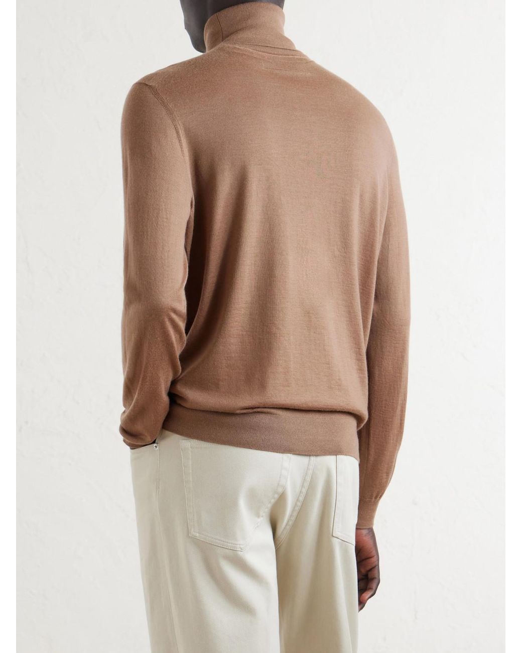 Dunhill Natural Cashmere Rollneck Sweater for men