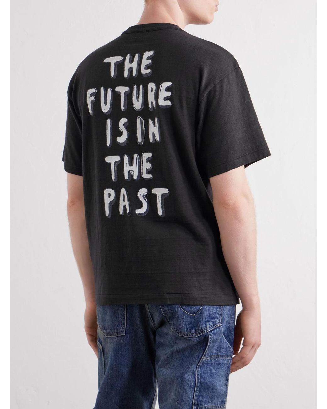 Human Made Black Printed Cotton-Jersey T-Shirt for men