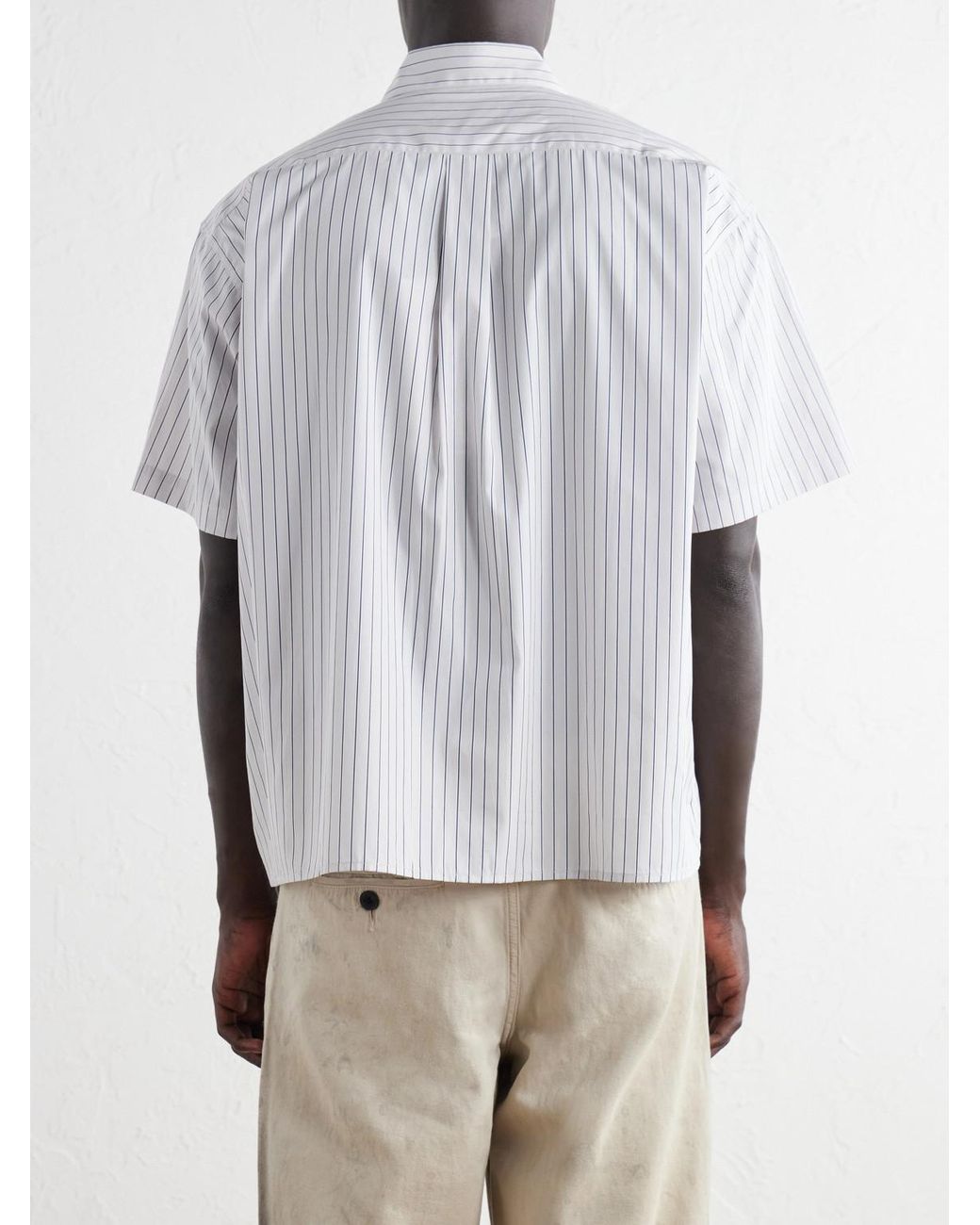 Enfants Riches Deprimes White Striped Cotton-Oxford Shirt for men