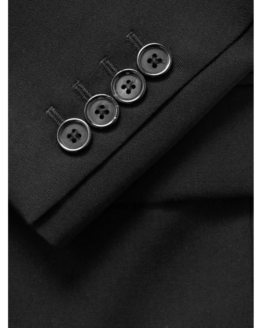 McQueen Black Slim-Fit Crystal-Embellished Wool Blazer for men