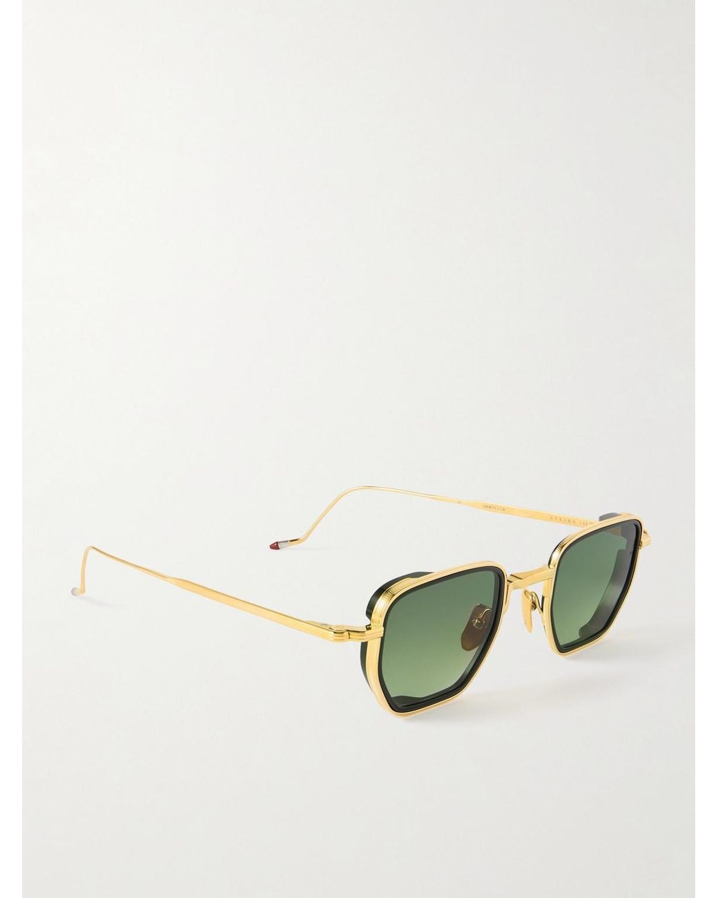 Jacques Marie Mage Green Atkins D-Frame-Tone Titanium Sunglasses for men