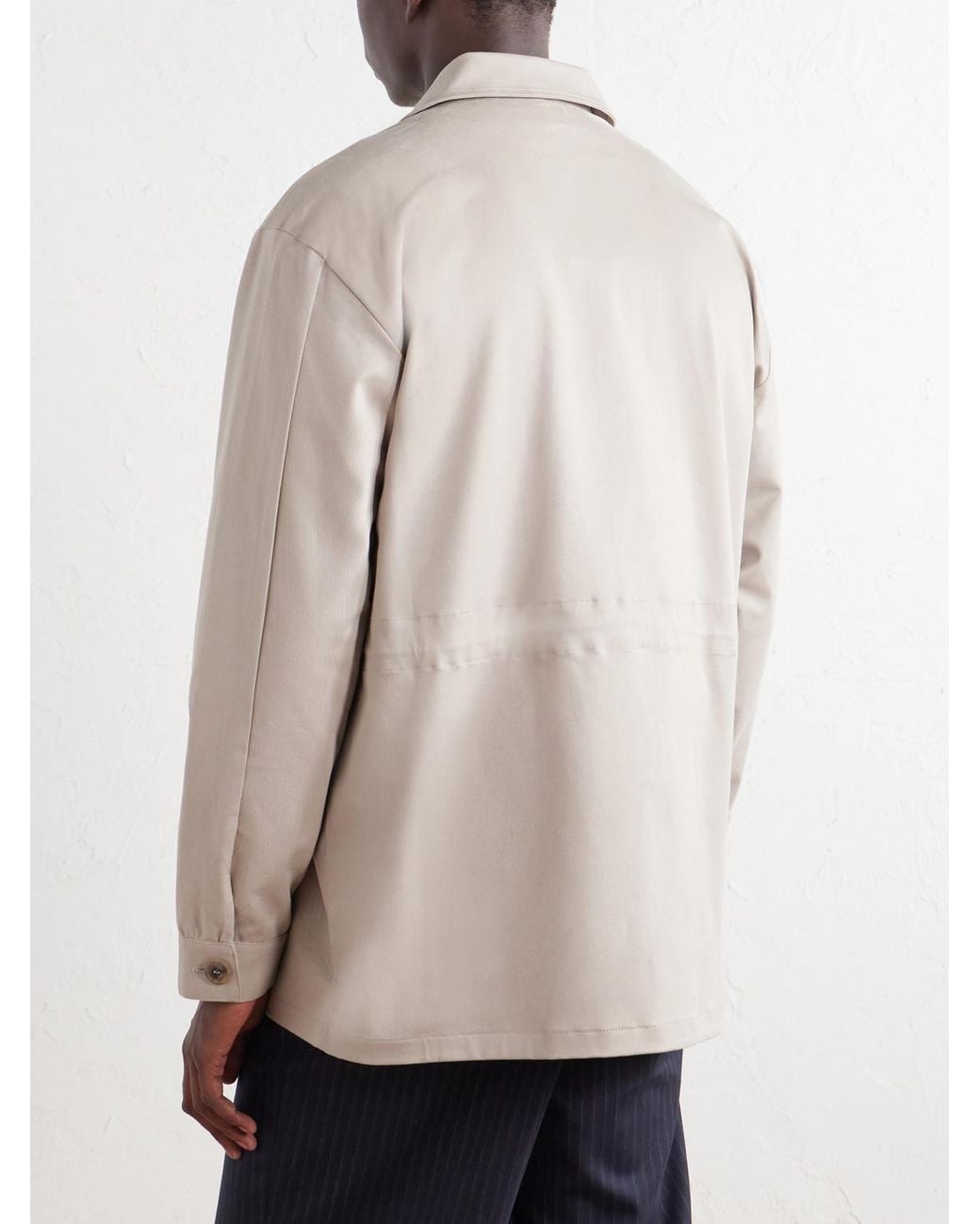 Ghiaia Natural Safari Cotton-Twill Overshirt for men