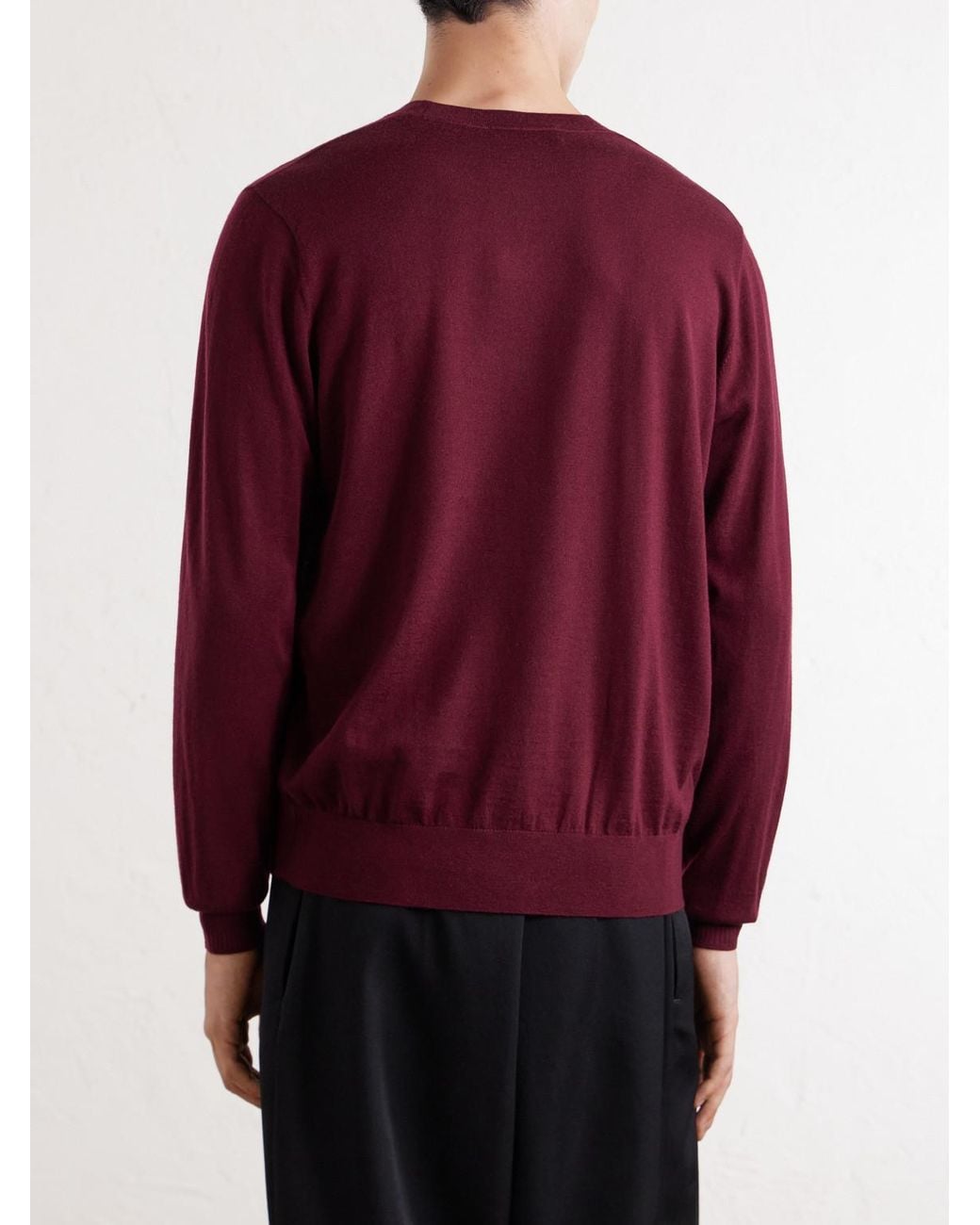 Dries Van Noten Red Merino Wool Sweater for men
