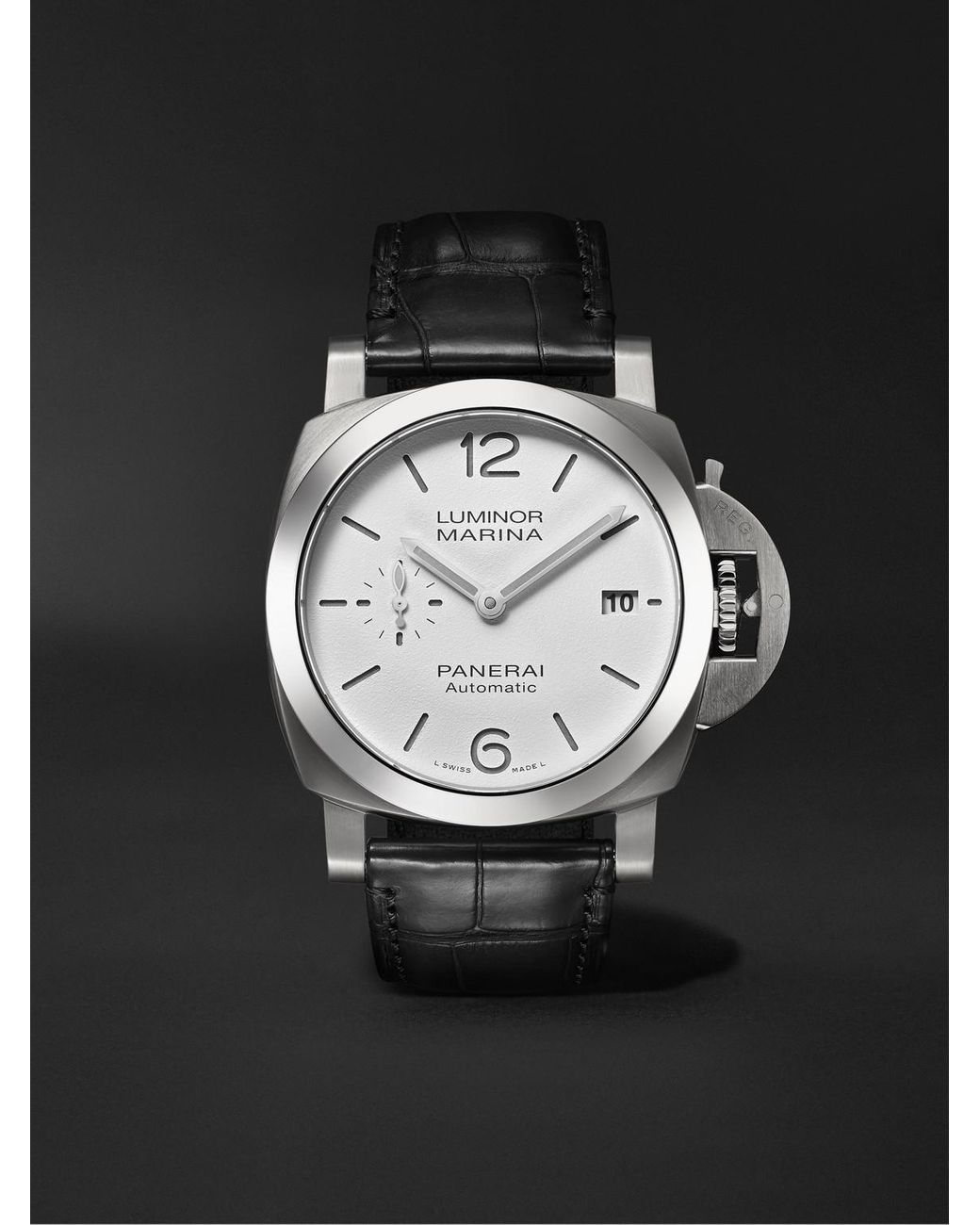 Panerai Black Luminor Marina Quaranta Automatic Stainless Steel Watch, Ref. Pam01271 for men