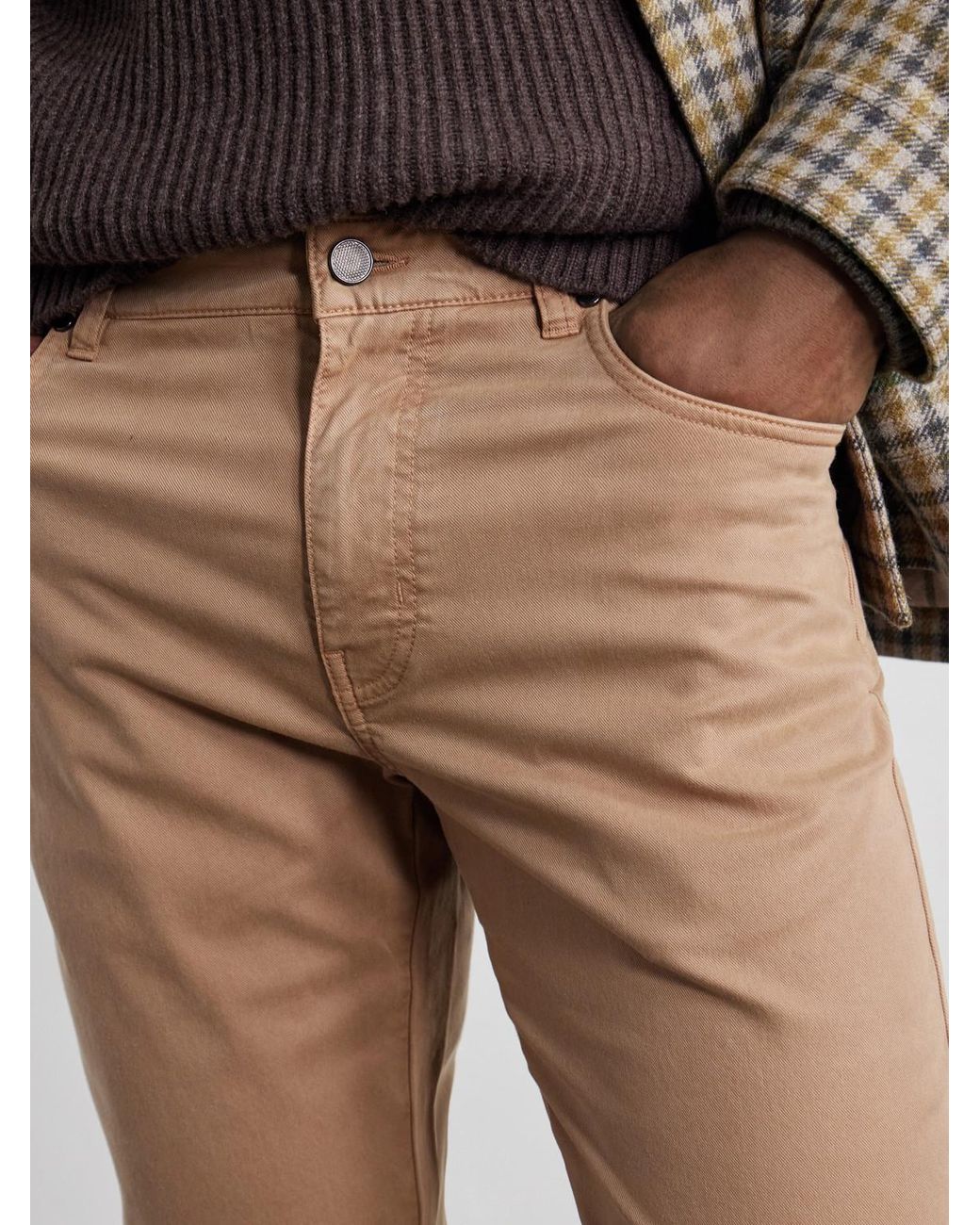 James Purdey & Sons Natural Slim-Fit Straight-Leg Cotton-Blend Twill Trousers for men