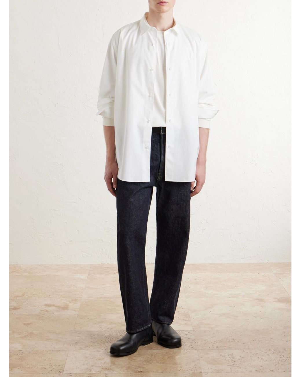A.PRESSE White Cotton And Cashmere-Blend T-Shirt for men