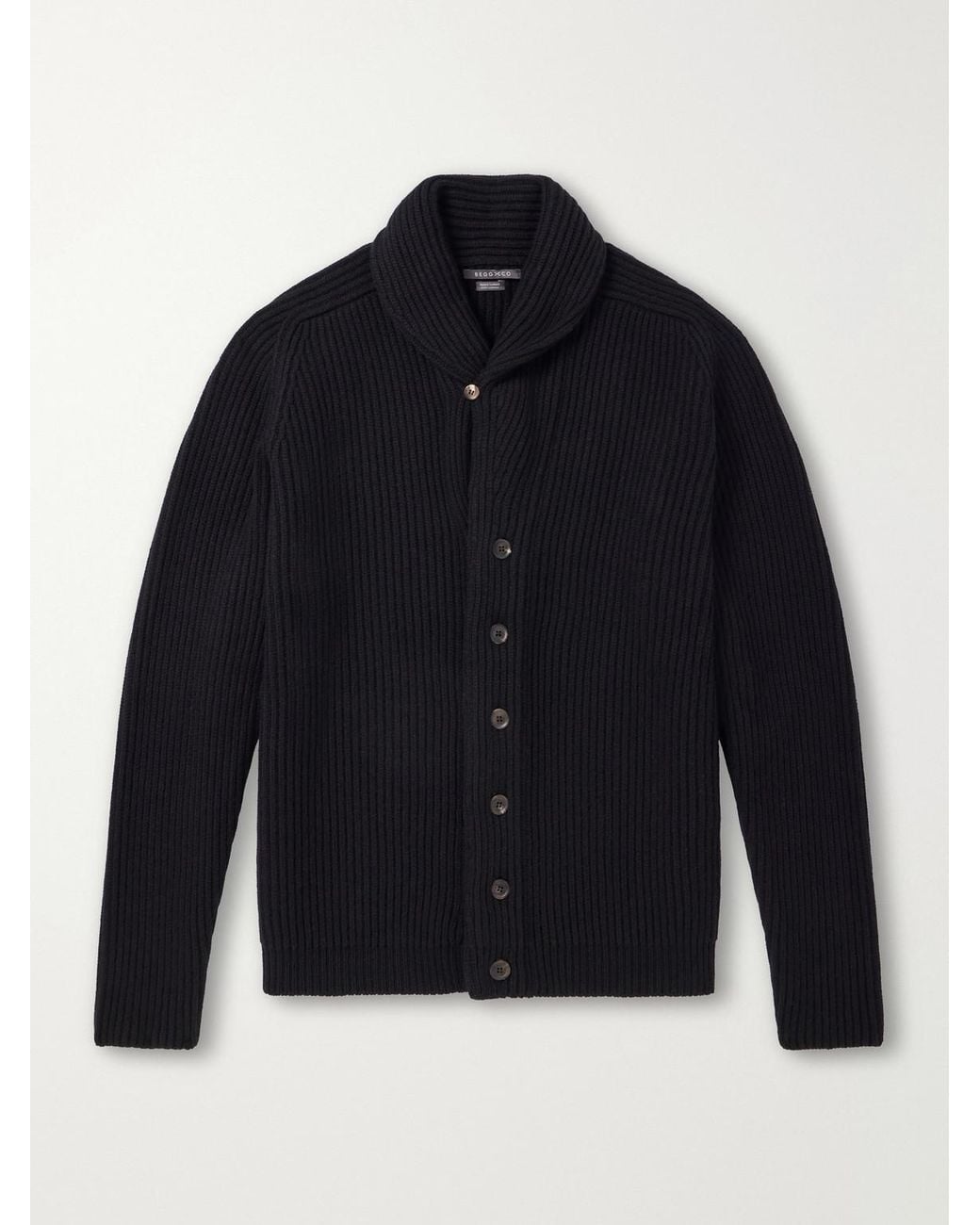 Begg x Co Blue Yacht Cashmere Cardigan for men