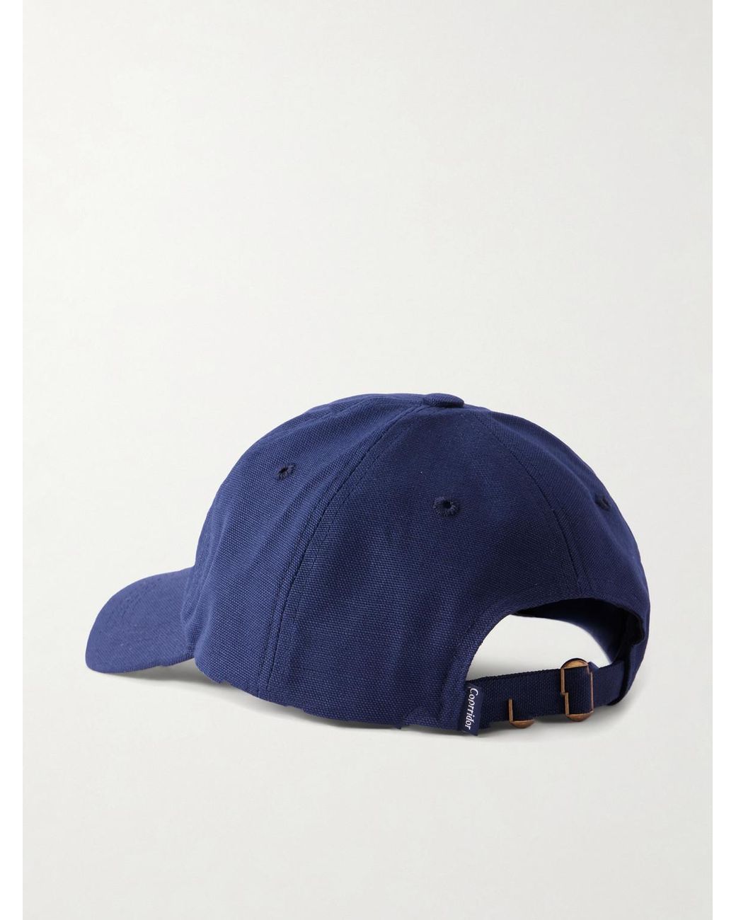 Corridor NYC Blue New York Embroidered Cotton-Canvas Cap for men